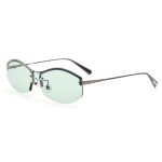 Jacquemus Miami Sunglasses in Nickel and Mint - Image 3