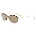 Jacquemus Miami Sunglasses in Gold and Brown - Image 3