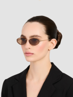 Jacquemus Bellini Sunglasses in Gold and Brown - Image 5