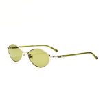 Jacquemus Sirocco Sunglasses in Silver and Khaki - Image 3