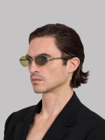 Jacquemus Sirocco Sunglasses in Silver and Khaki - Image 5