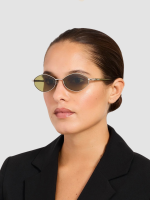 Jacquemus Sirocco Sunglasses in Silver and Khaki - Image 4